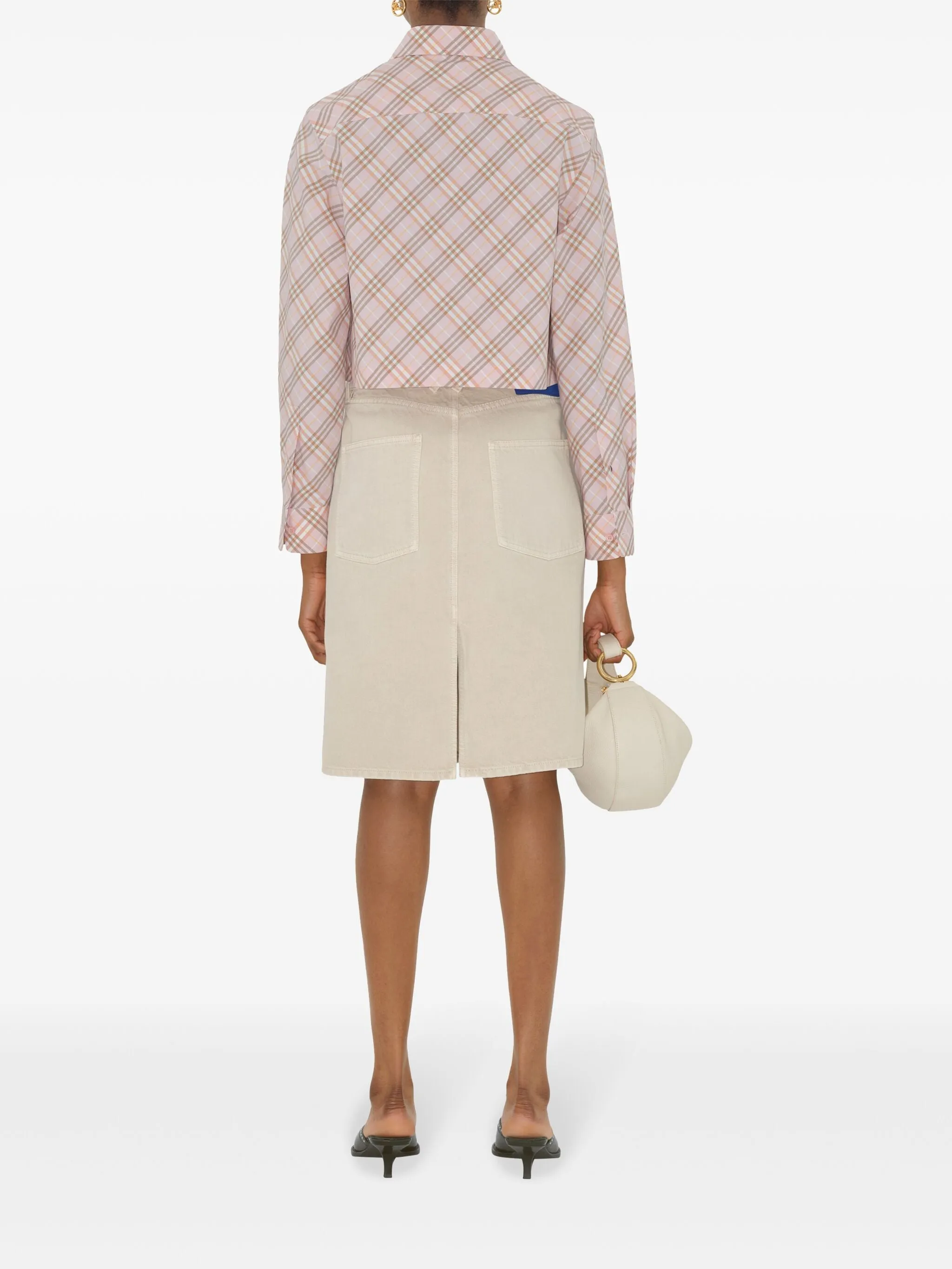 Vintage Check Cropped Shirt