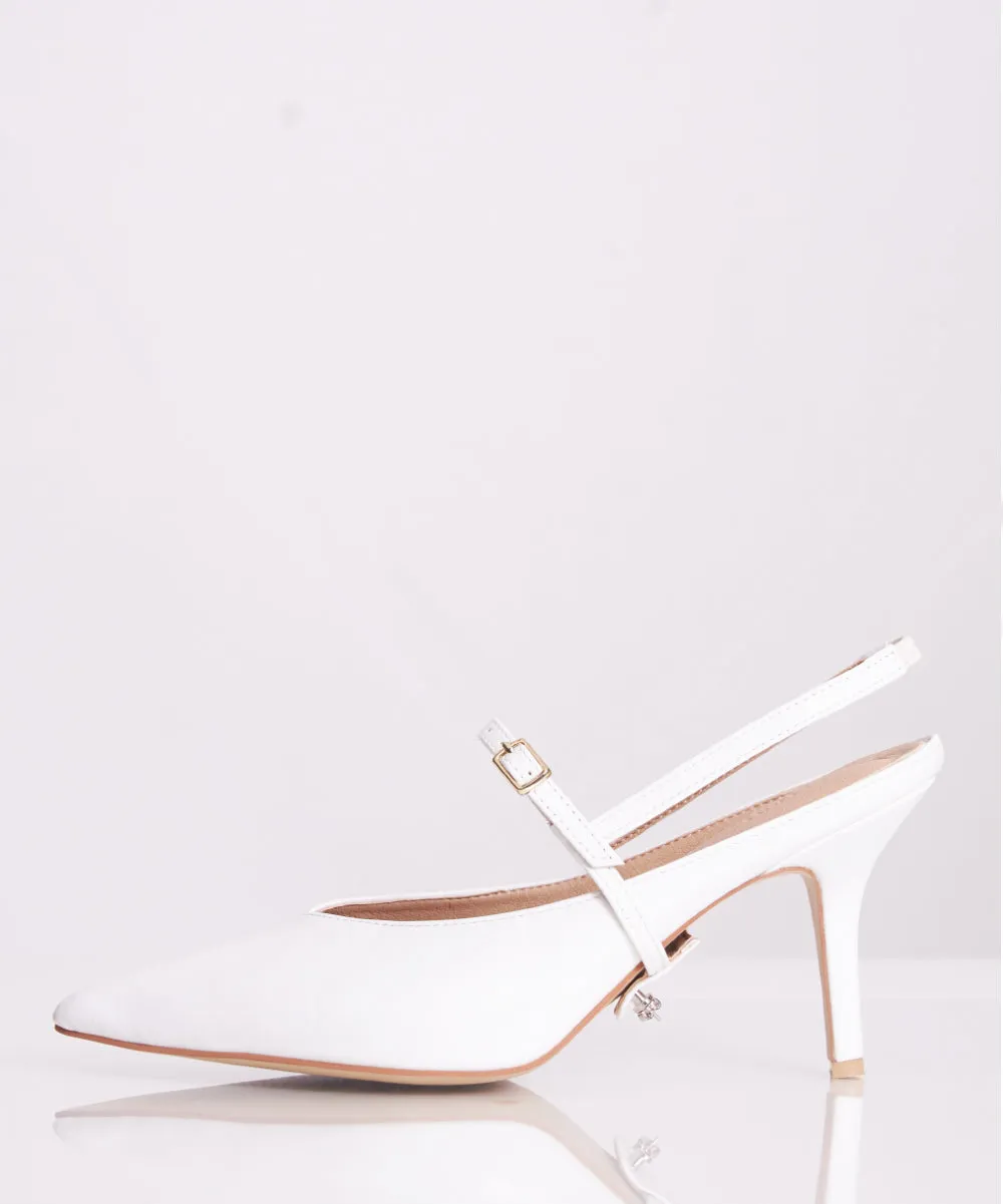 Vivian Pointy Heels- White