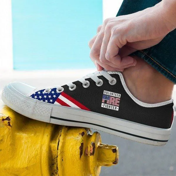 volunteer firefighter mens low cut sneakers cut