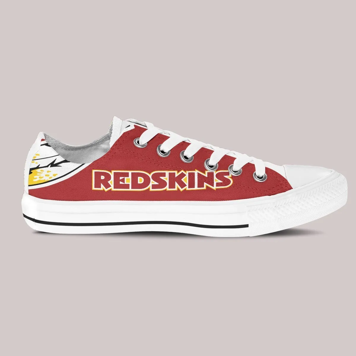 washington redskins mens low cut sneakers cut