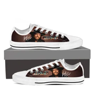 waylon jennings ladies low cut sneakers
