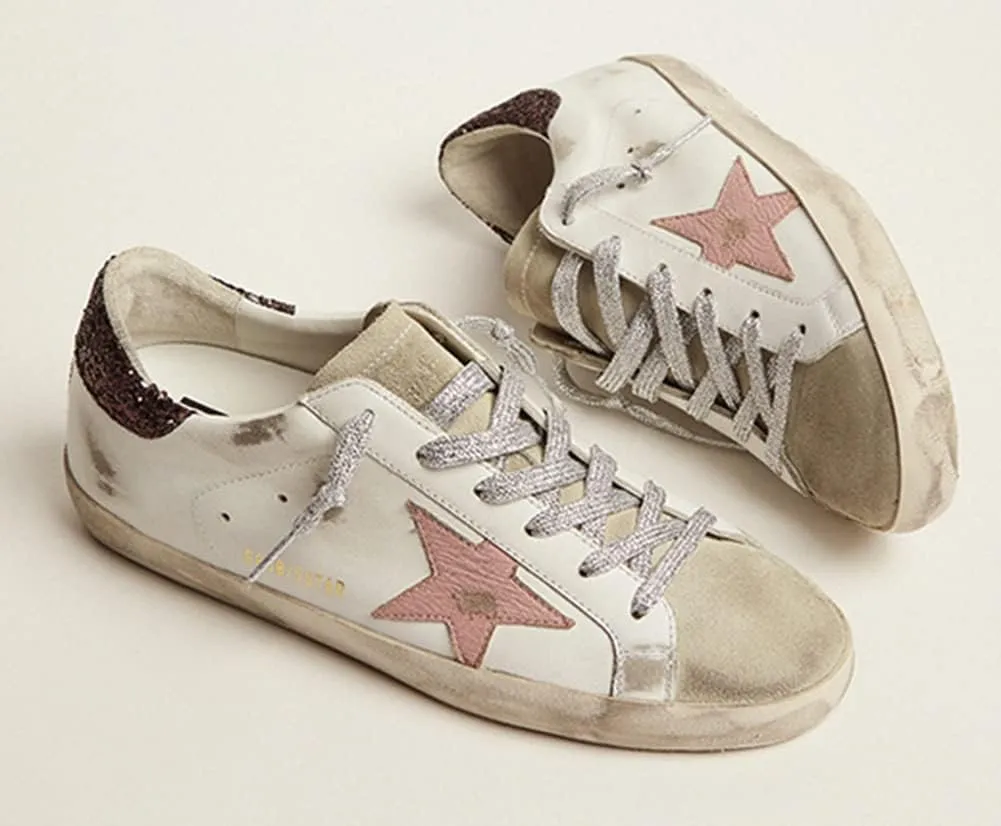 White Leather Sneakers for Men Classic Flat Trainers Retro Comfortable Lace-up Sport Shoes