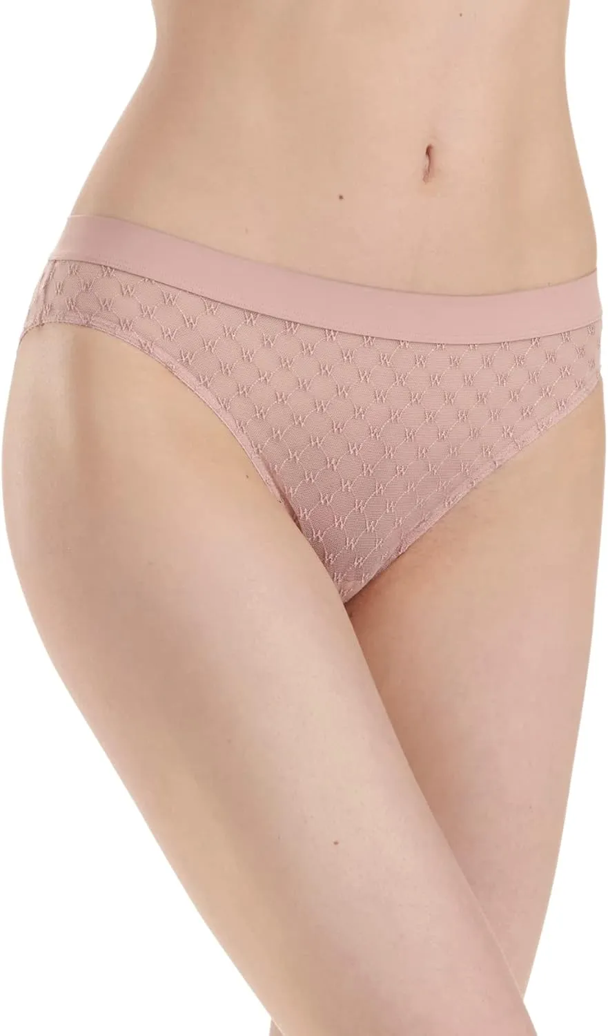 Wolford Women's Sheer Logo Bikini Brief Underwear Panties