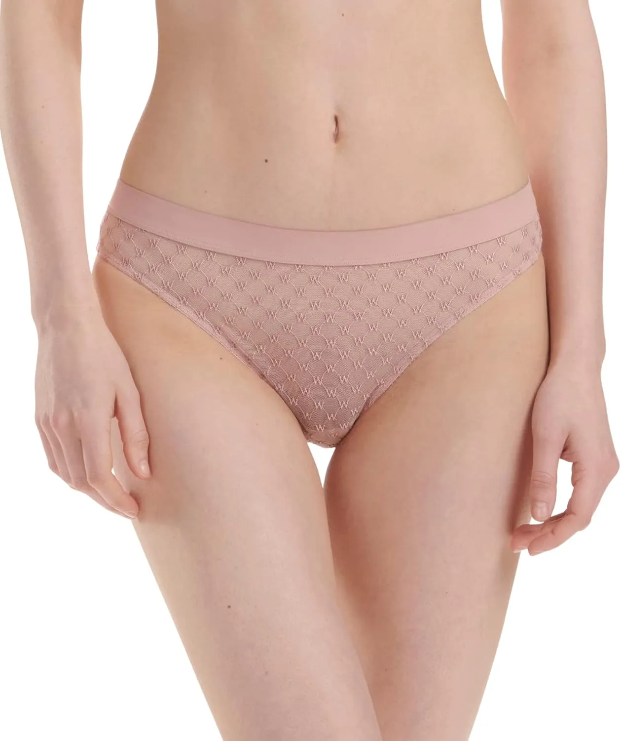 Wolford Women's Sheer Logo Bikini Brief Underwear Panties