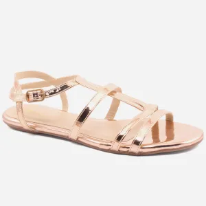 Women "GINA" Shimmering Ankle Fastening Sandals