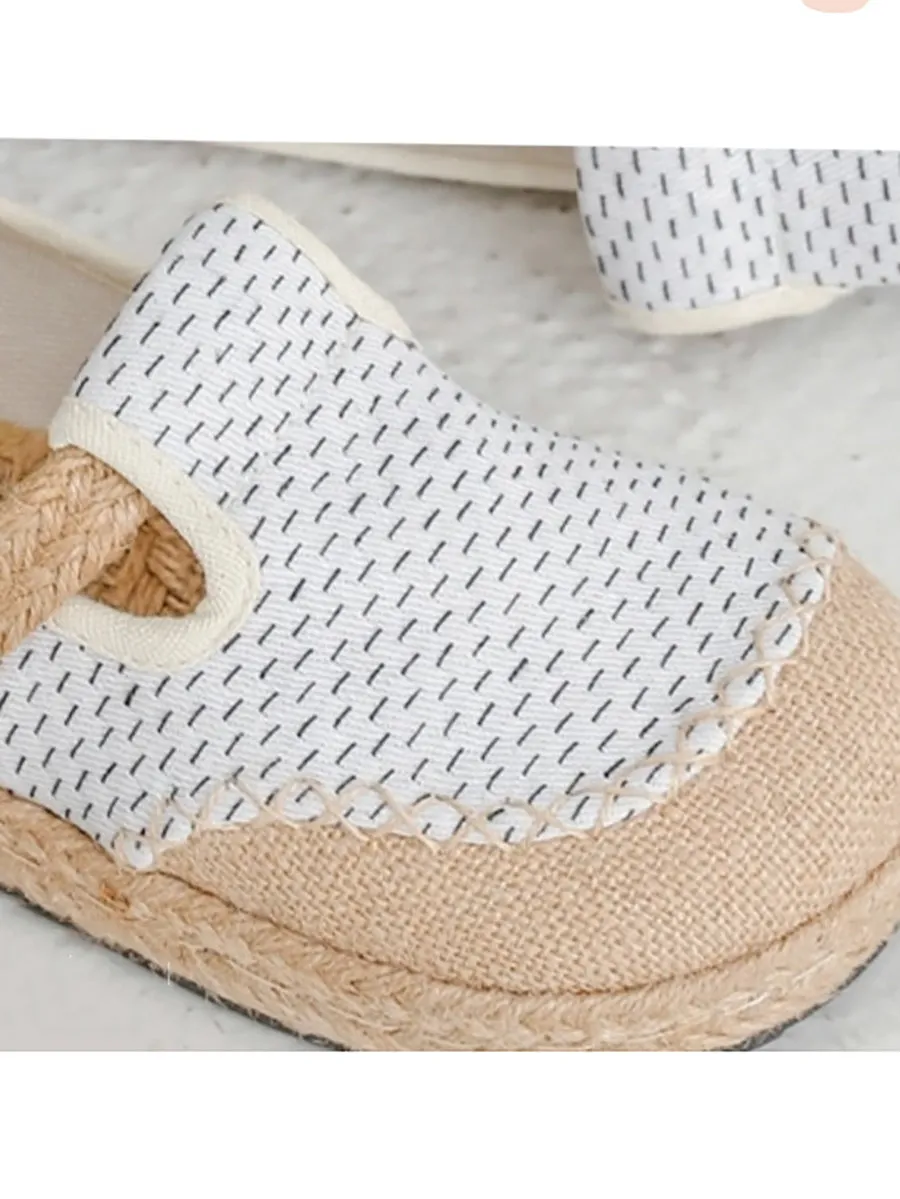 Women Summer Canvas Stitching Flat Shoes