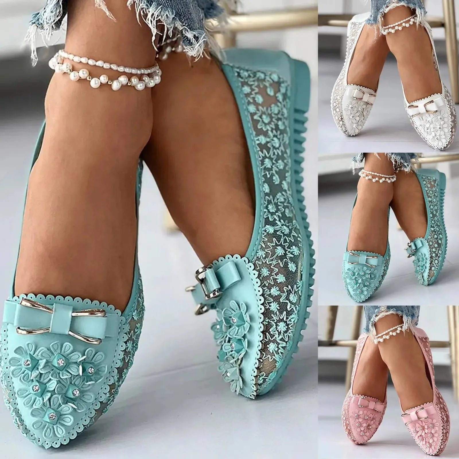Women's Leather Soft Sole Slip On Shallow Mouth Elegant Office