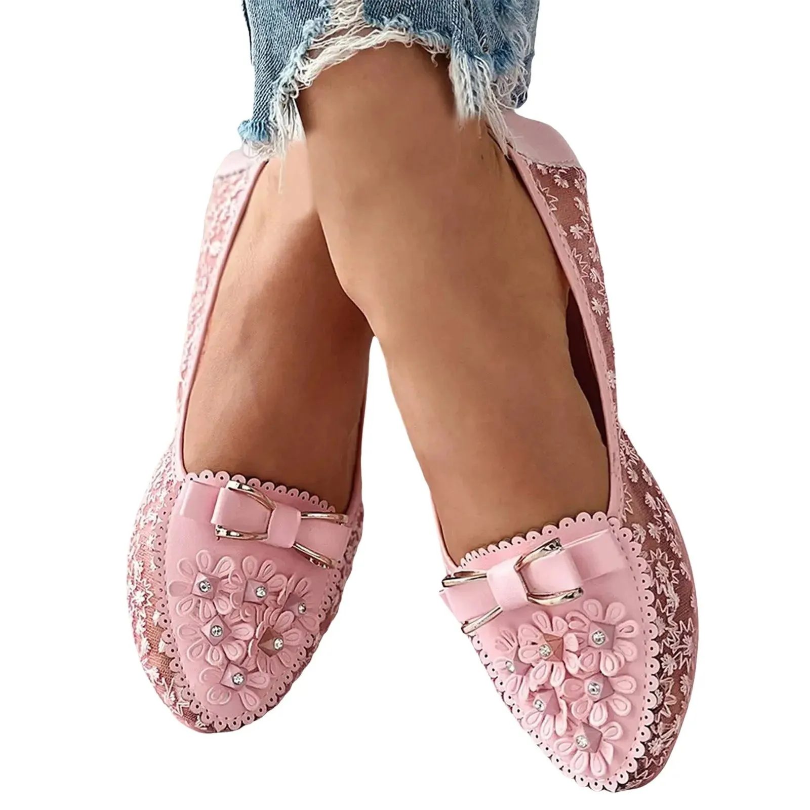 Women's Leather Soft Sole Slip On Shallow Mouth Elegant Office