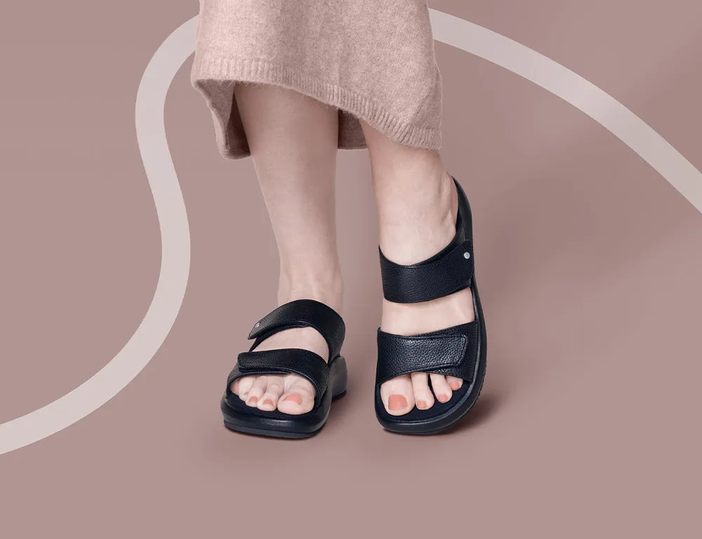 Womens Vienna II Black Adjustable Senso Sandals