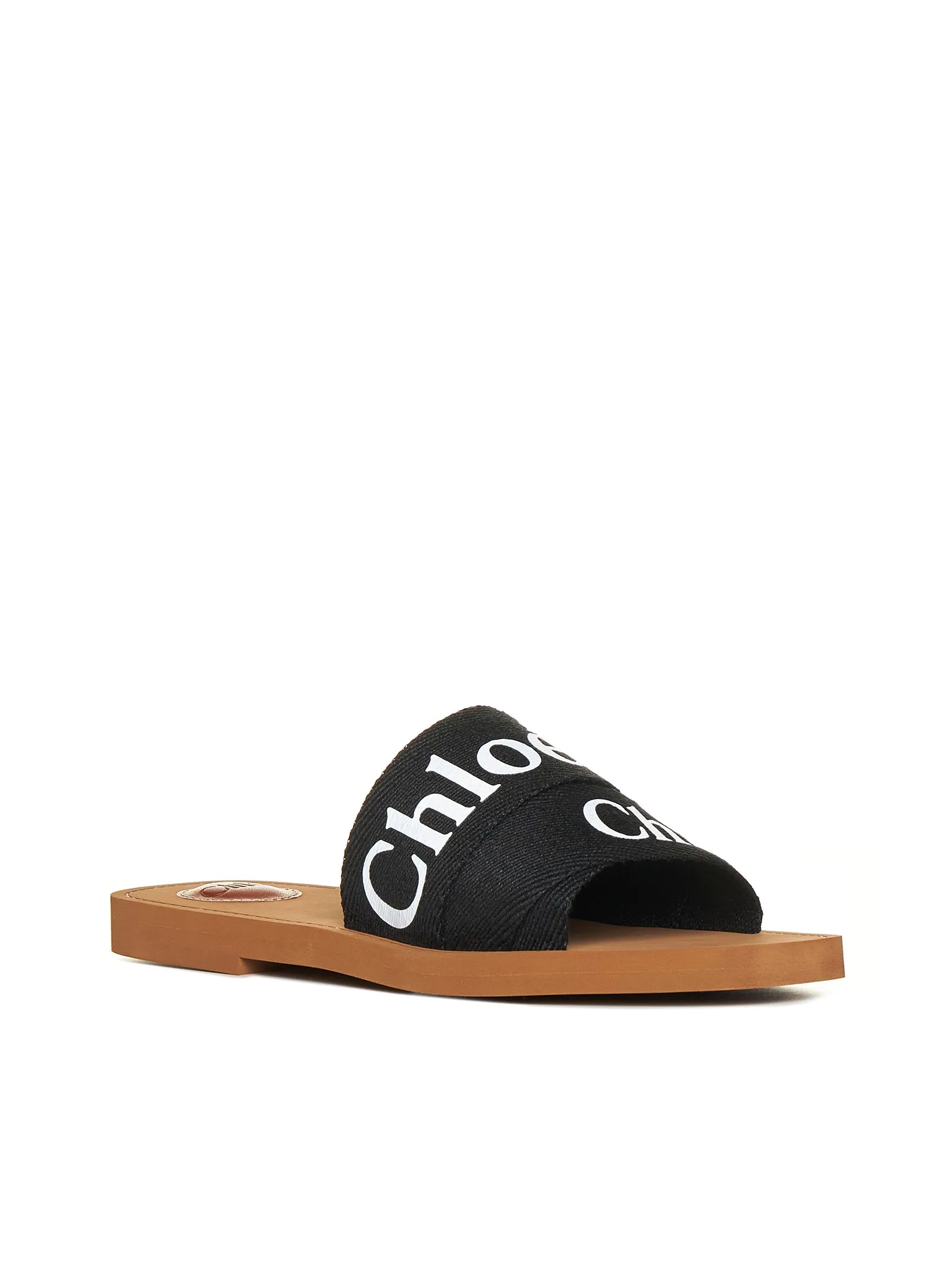 Woody linen flat sandals