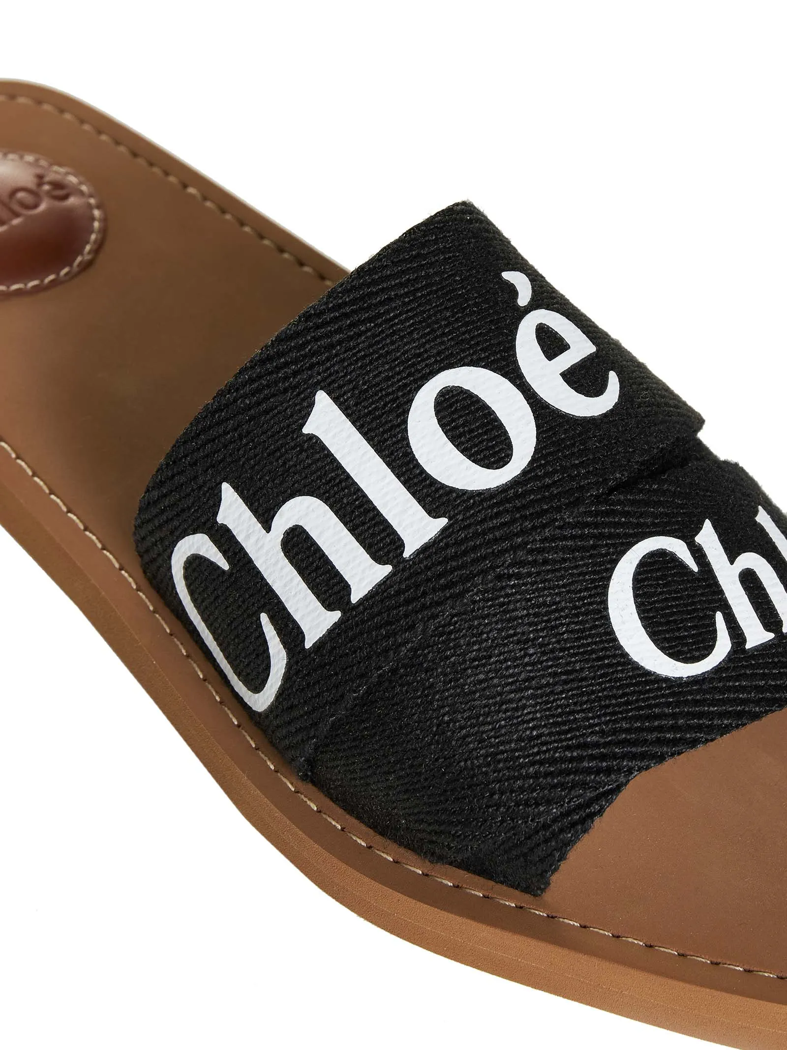 Woody linen flat sandals