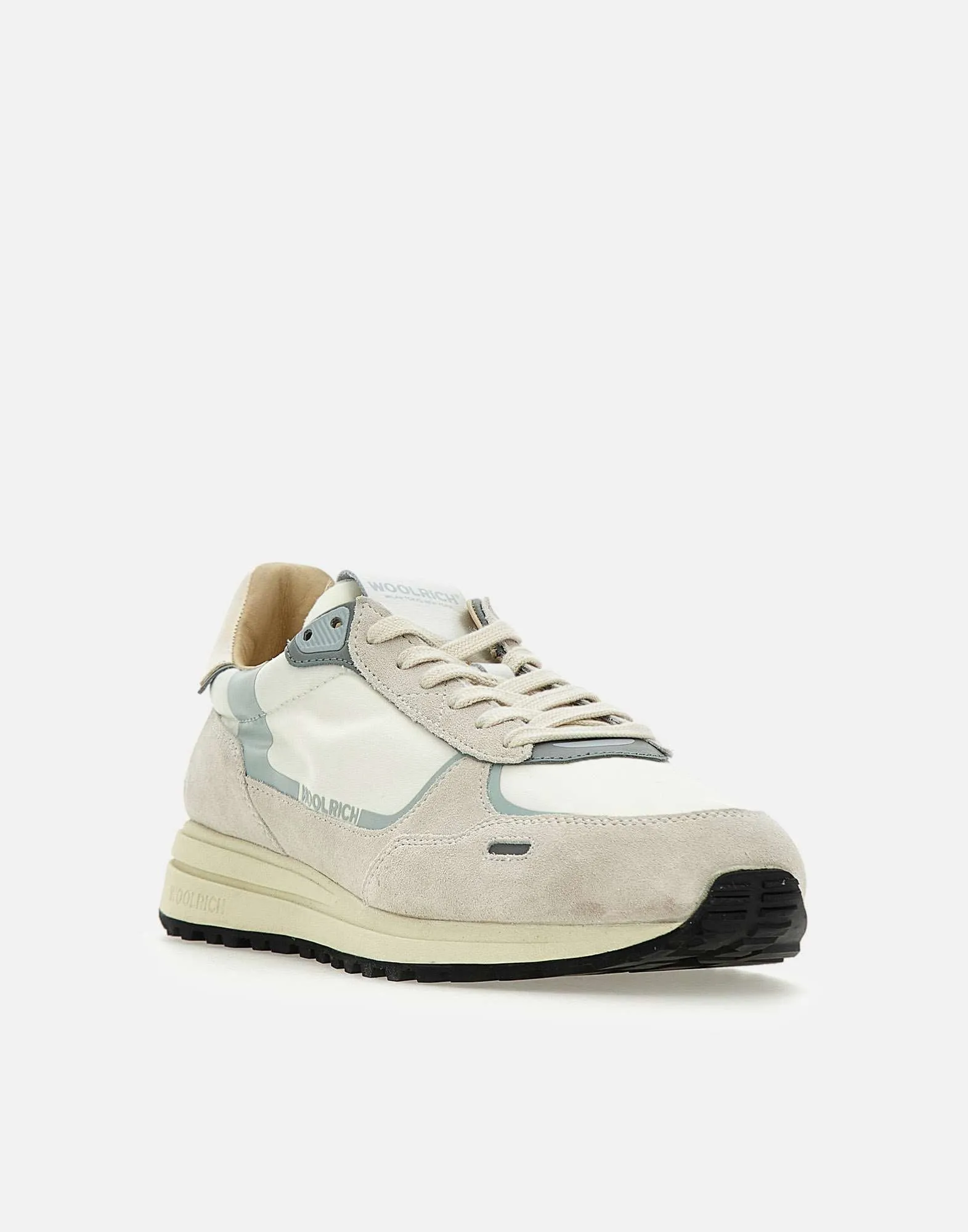 Woolrich White Suede Leather Sneakers
